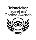 Tripadvisor Travellers' Choice Awards 2025 logo with owl and laurel wreath
