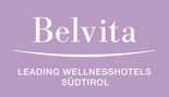 Belvita Leading Wellnesshotels Südtirol Logo von Belvita Leading Wellnesshotels Südtirol auf lila Hintergrund