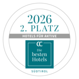 Sign 2nd place Active Hotels 2026 South Tyrol