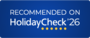 Raccomandato su HolidayCheck 26 con valutazione di 5 stelle