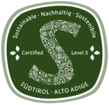 South Tyrol sustainability certified badge Level 3 with green design